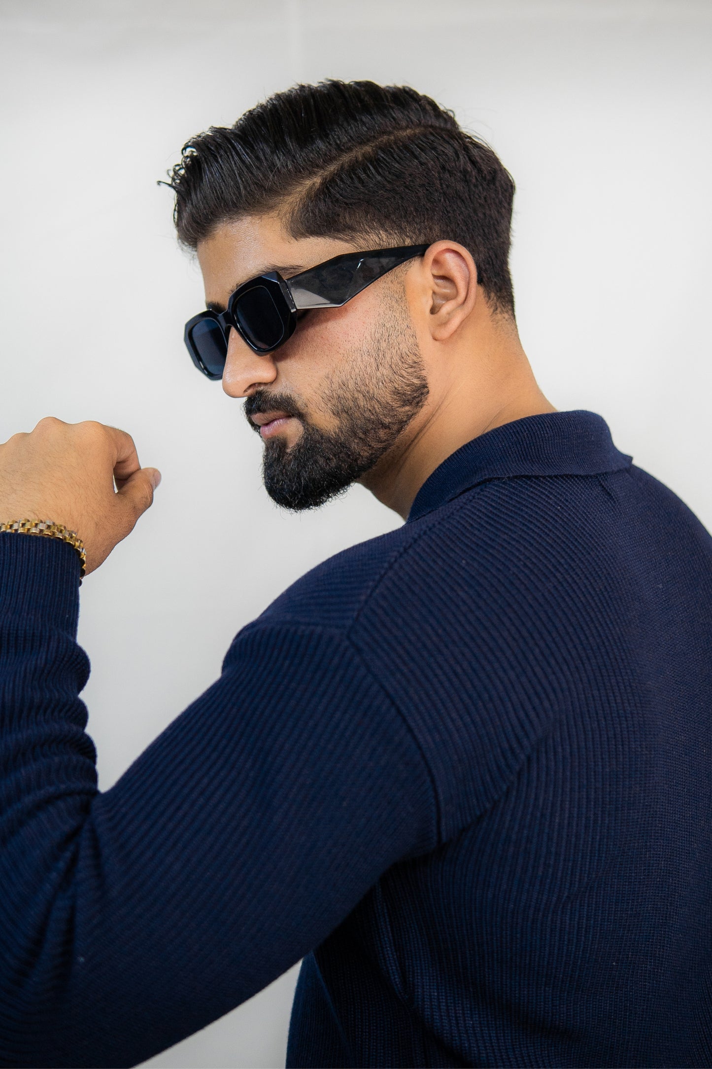 Navy Blue Quarter-Zip Sweater